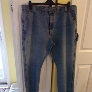 Men's Wrangler Carpenter Jeans. Straight Leg. Mid Indigo. 44/30